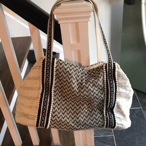 Stylish Black and Cream Tote Bag